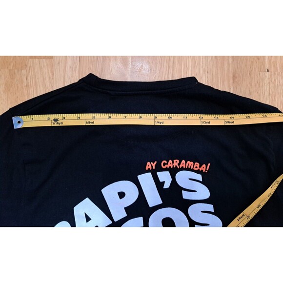 Denim & Flower Ricky Singh Papi's Tacos Black T-shirt Graphic Tee Women's XL - Picture 8 of 15